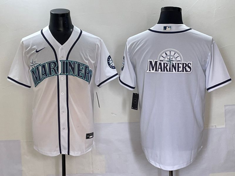 Men 2025 Seattle Mariners Blank White Game Nike MLB Jersey style 11->seattle mariners->MLB Jersey